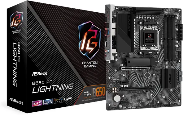 ASRock B650 PG Lightning Placa base - AMD B650 - AMD AM5 socket - DDR5 RAM - ATX