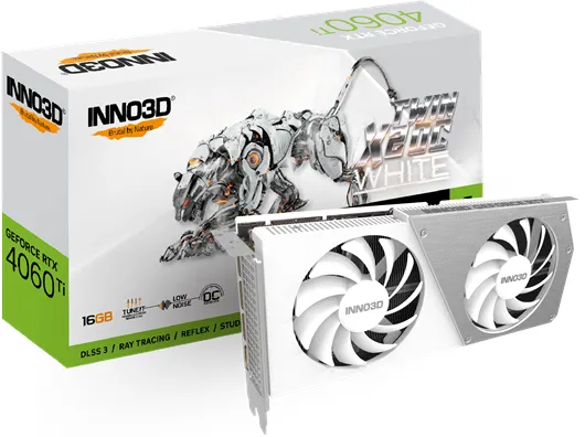 Inno3D GeForce RTX 4060 Ti Twin X2 OC White - 16GB GDDR6 RAM - Tarjeta gráfica