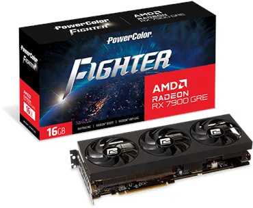 PowerColor Radeon RX 7900 GRE Fighter OC - 16GB GDDR6 RAM - Tarjeta gráfica
